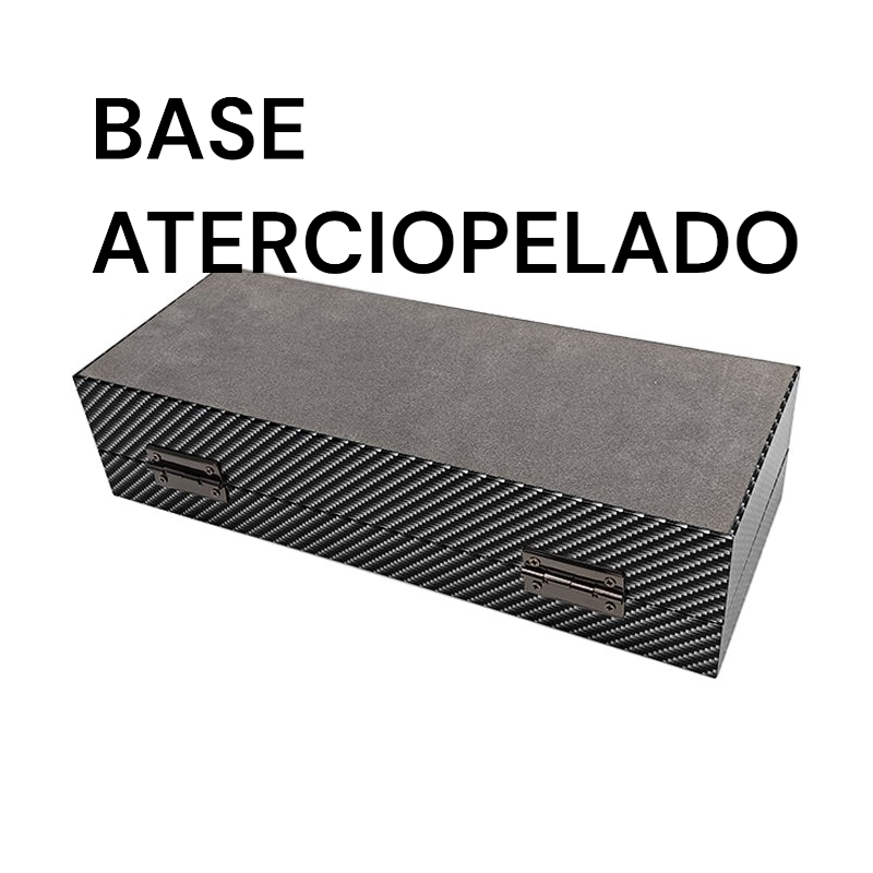 ORGANIZADOR DE RELOJES PREMIUM 6 COMPARTIMIENTOS - FIBRA DE CARBONO - 6