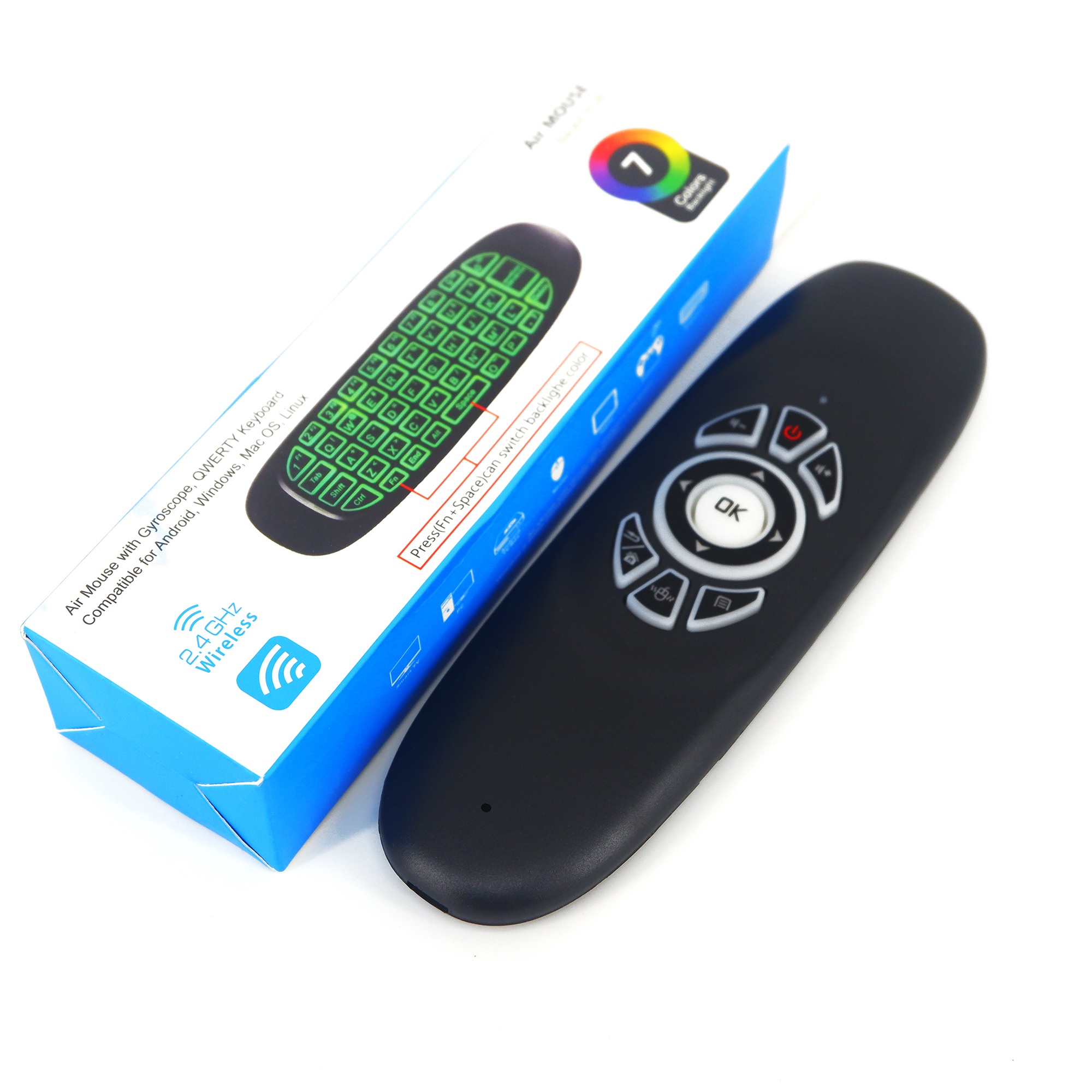 MINI TECLADO UNIVERSAL CONTROL REMOTO AIR MOUSE TV BOX SMART PC - 2