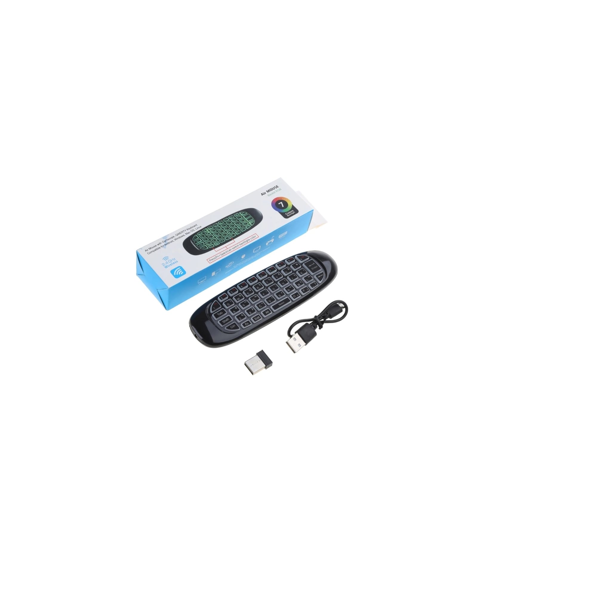 MINI TECLADO UNIVERSAL CONTROL REMOTO AIR MOUSE TV BOX SMART PC - 5