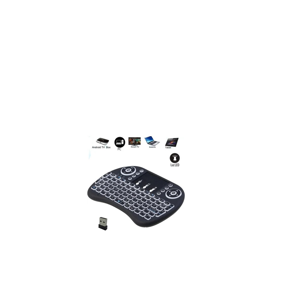 MINI TECLADO PORTATIL UNIVERSAL CONTROL REMOTO INALAMBRICO RECARGABLE TV SMART PC LAPTOP - 3