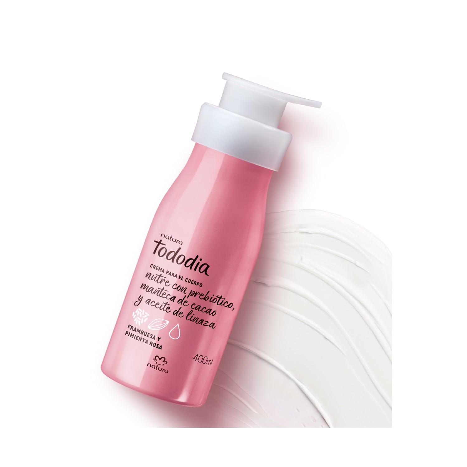 CREMA CUERPO NATURA 400ML TODODIA CREMA FRAMBUESA Y PIMIENTA ROSA - 2