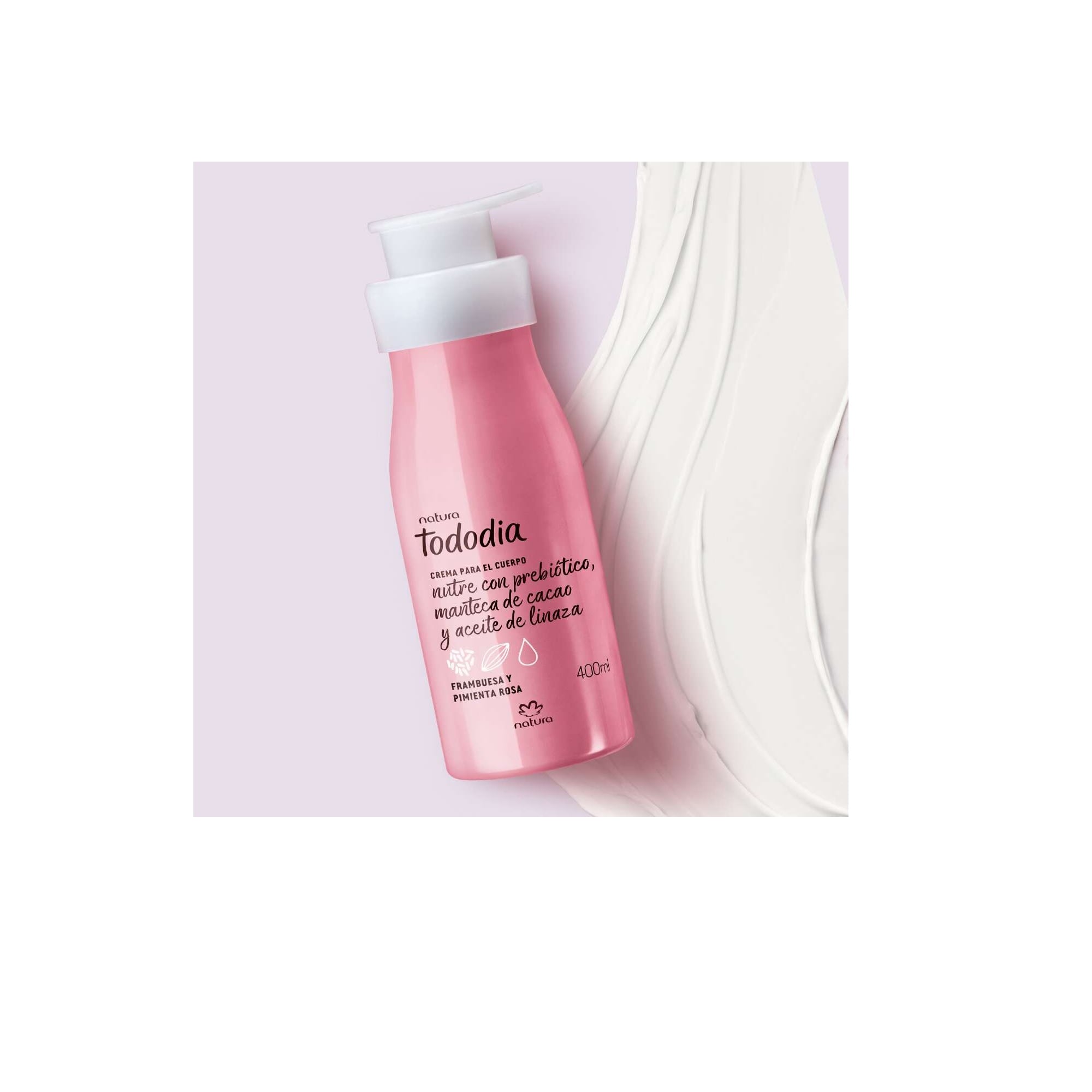 CREMA CUERPO NATURA 400ML TODODIA CREMA FRAMBUESA Y PIMIENTA ROSA - 3