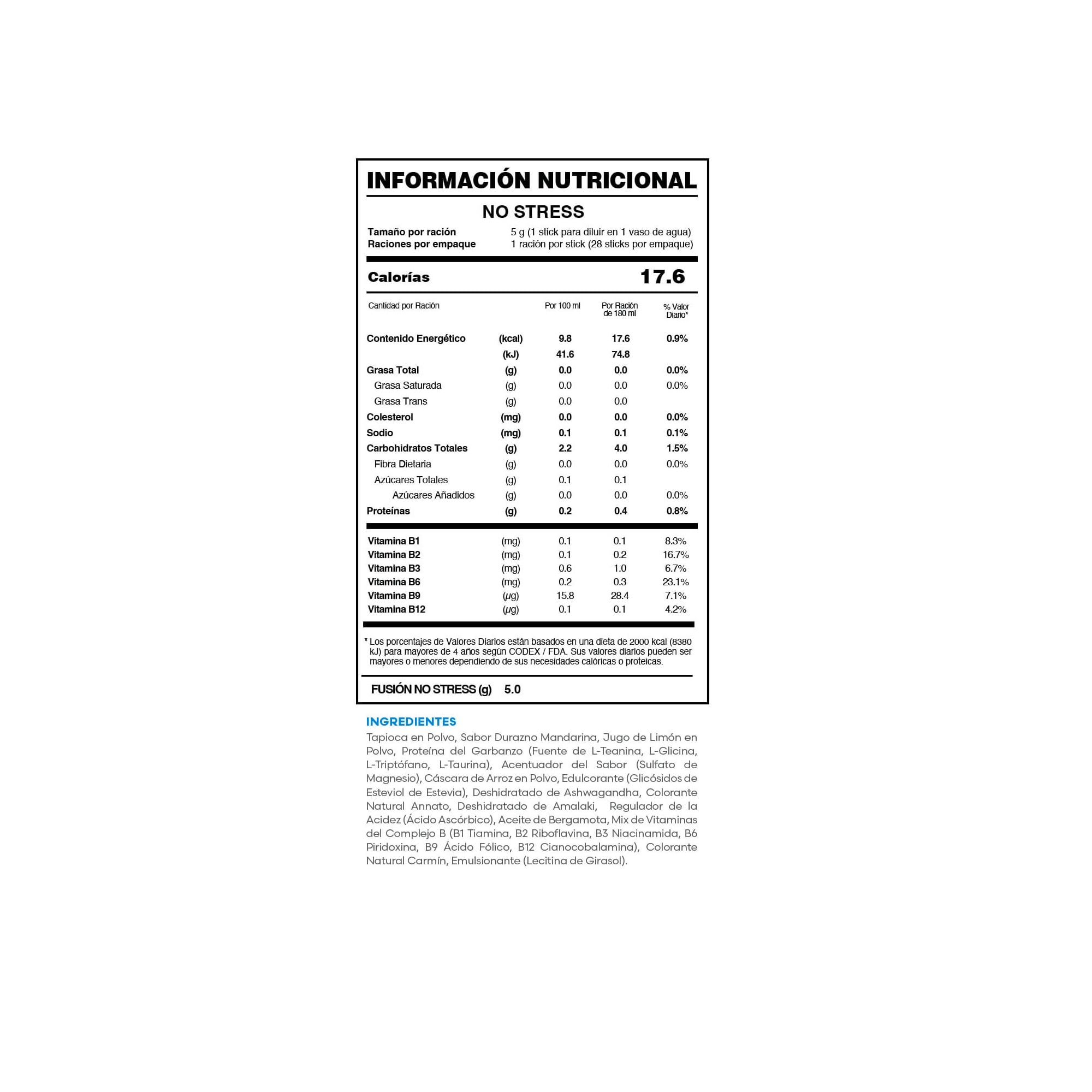SUPLEMENTO RELAJANTE ANSIEDAD FUXION NO STRESS 28 STICKS - 2