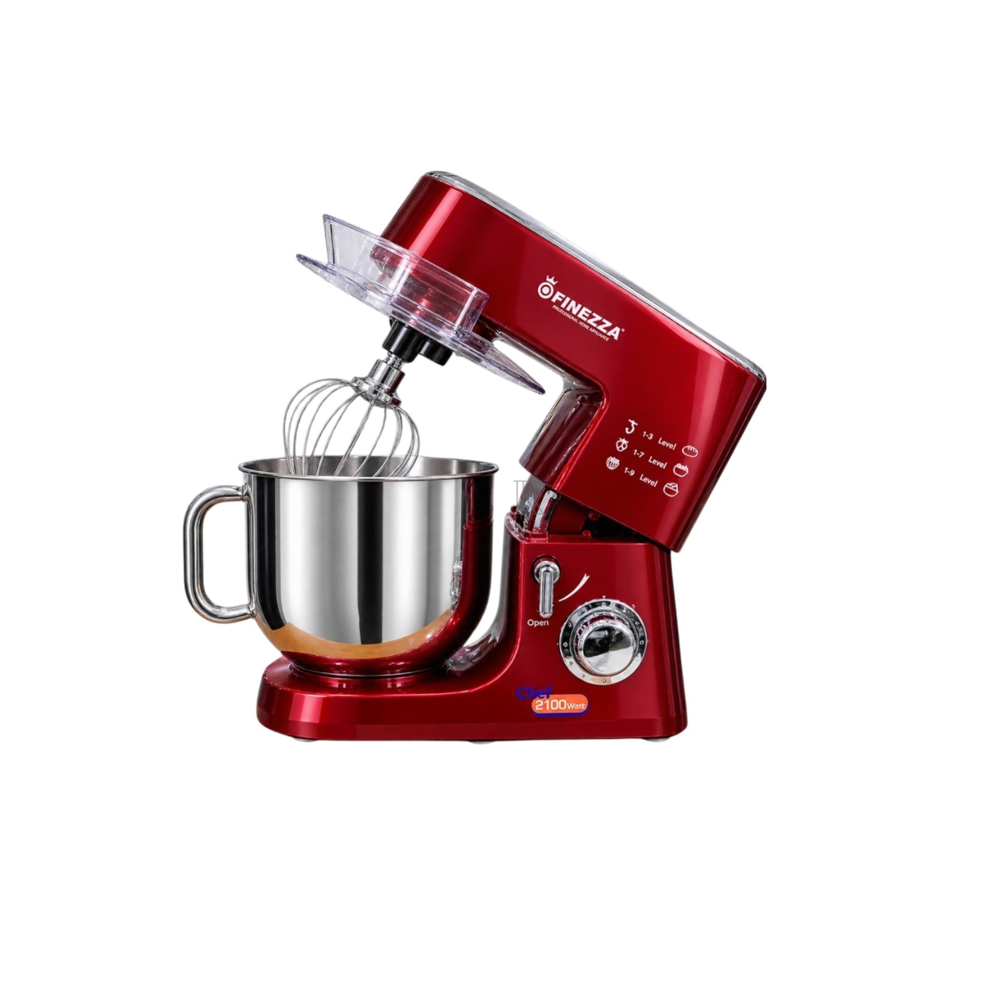BATIDORA PROFESIONAL ORBITAL FINEZZA FZ-6826B 8L 2100W 9 VELOCIDADES ROJA - 1