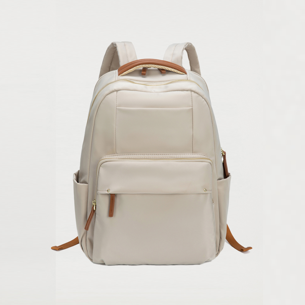 MOCHILA GENOVA CON PORTALAPTOP HASTA 15' BEIGE - 2