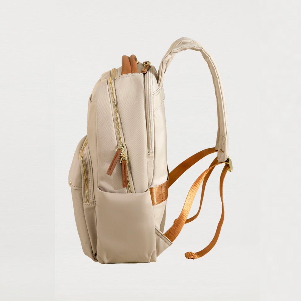 MOCHILA GENOVA CON PORTALAPTOP HASTA 15' BEIGE - 3