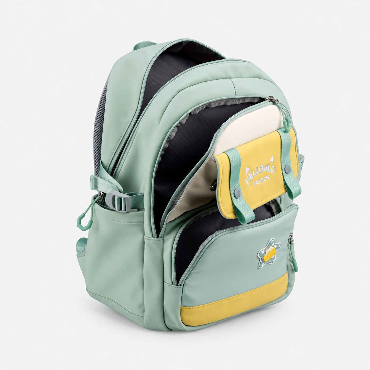 MOCHILA HANNA PARA COLEGIO - VERDE - 3