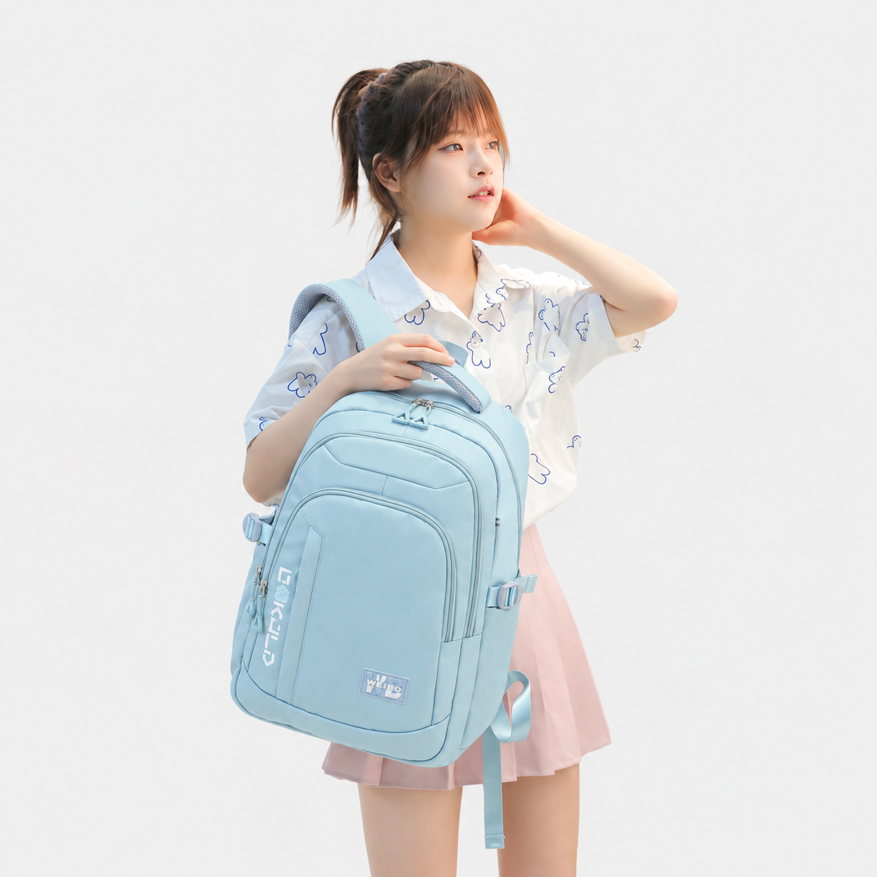 MOCHILA CAMILA PORTA LAPTOP HASTA 15.6 - CELESTE - 5