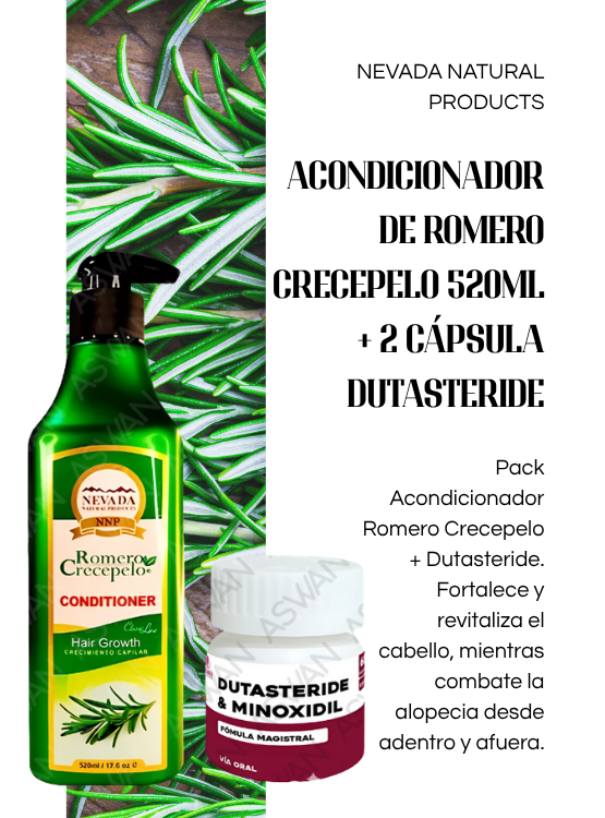 PACK ACONDICIONADOR DE ROMERO CRECEPELO 520ML + 2 CÁPSULA DUTASTERIDE - 4