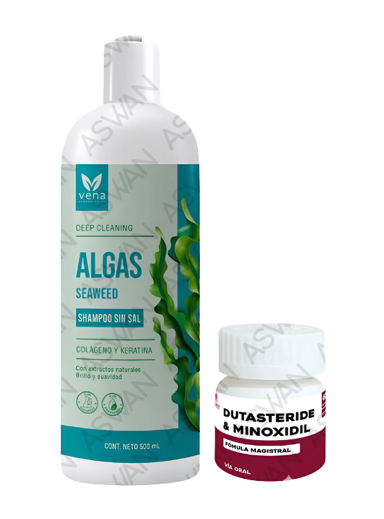 PACK SHAMPOO DE ALGAS SIN SAL VENA 600ML + DUTASTERIDE - 1