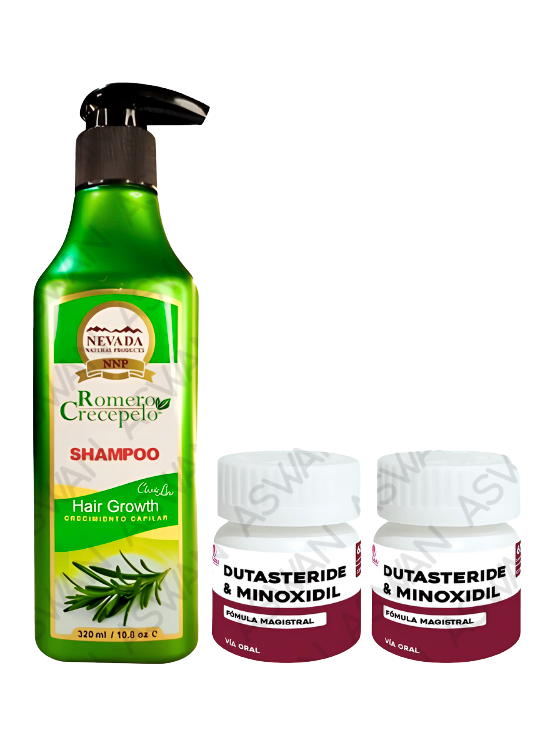 PACK SHAMPOO ROMERO CRECEPELO 320ML + 2 CÁPSULAS DUTASTERIDE - 1