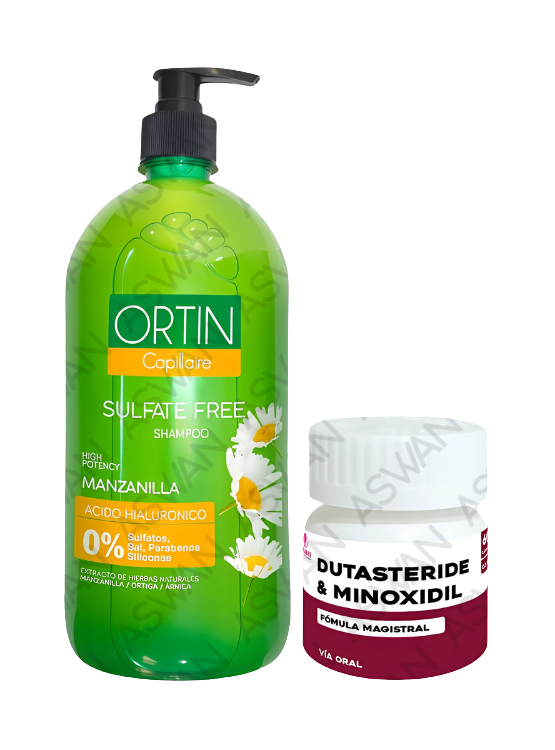 PACK SHAMPOO ORTIN ALTA POTENCIA EN MANZANILLA 1L + DUTASTERIDE - 1