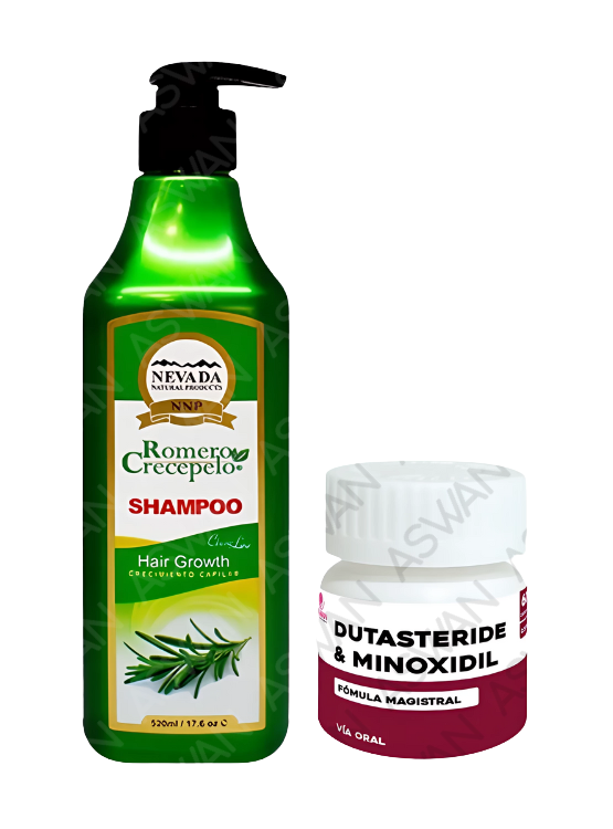 PACK SHAMPOO ROMERO CRECEPELO 520ML + DUTASTERIDE - 1
