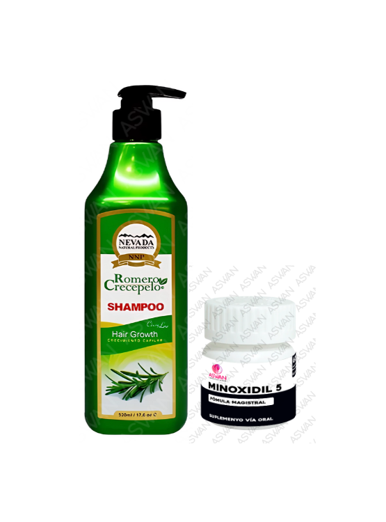 PACK SHAMPOO ROMERO CRECEPELO 520ML + MINOXIDIL 5MG CAPS 60 - 1