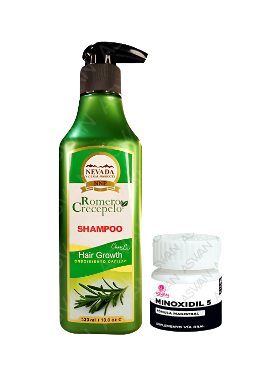 PACK SHAMPOO DE ROMERO 320ML + MINOXIDIL 5MG 60 CÁPSULAS - 1