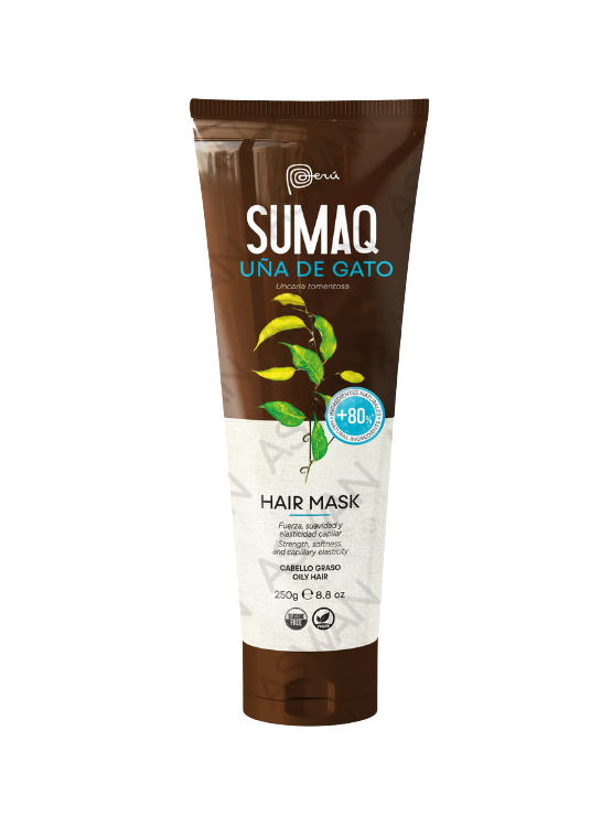 KIT DE UÑA DE GATO - SHAMPOO + ACONDICIONADOR + MASCARILLA + MAIZ MORADO - SUMAQ - 4