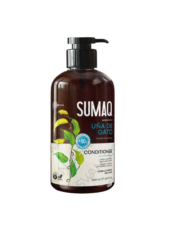 KIT DE UÑA DE GATO - SHAMPOO + ACONDICIONADOR + MASCARILLA + ACEITE + BIFASICO + MAIZ MORADO - SUMAQ - 3