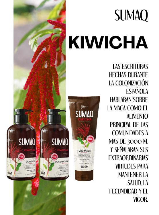 KIT DE KIWICHA - SHAMPOO + ACONDICIONADOR + MASCARILLA- SUMAQ - 5