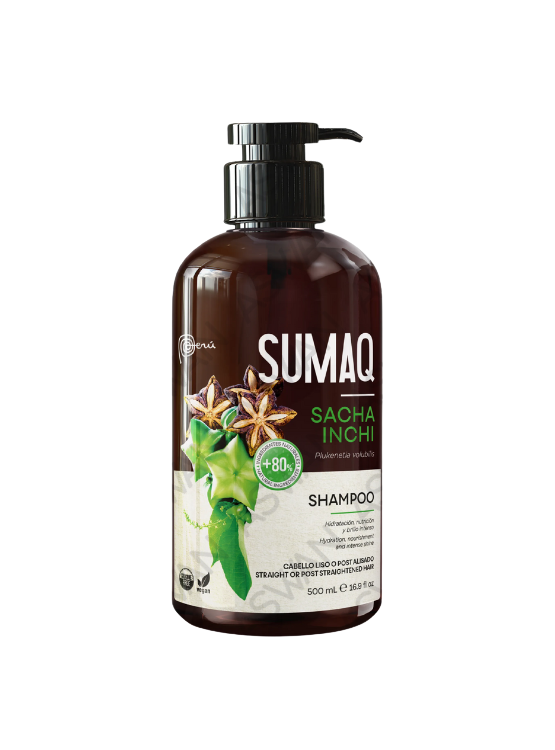 KIT DE SACHA INCHI - SHAMPOO + ACONDICIONADOR + MASCARILLA + ACEITE + BIFASICO + MAIZ MORADO - SUMAQ - 2