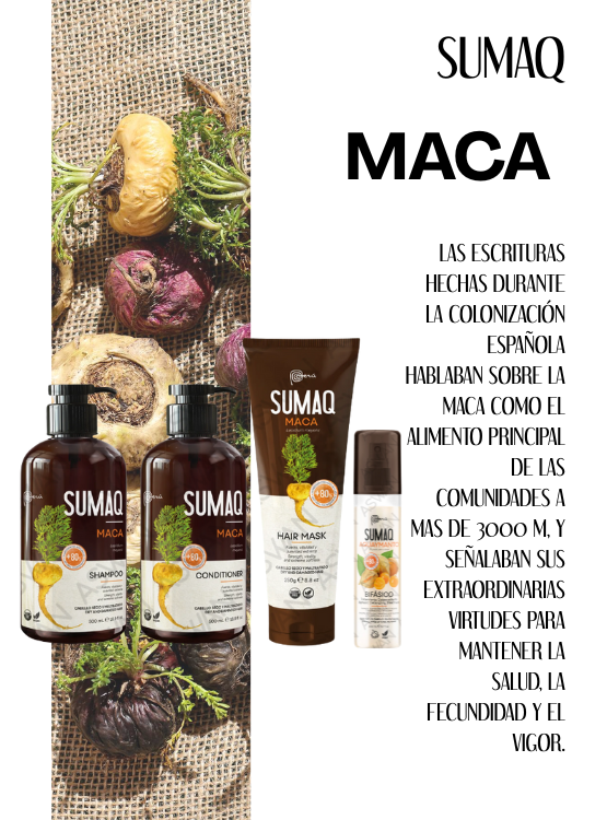 KIT DE ANCESTRAL MACA - SHAMPOO + ACONDICIONADOR + MASCARILLA + BIFASICO - SUMAQ - 6