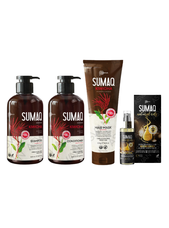 KIT DE KIWICHA - SHAMPOO + ACONDICIONADOR + MASCARILLA + ACEITE - SUMAQ - 1