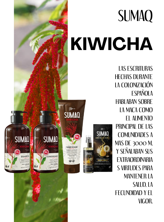 KIT DE KIWICHA - SHAMPOO + ACONDICIONADOR + MASCARILLA + ACEITE - SUMAQ - 6