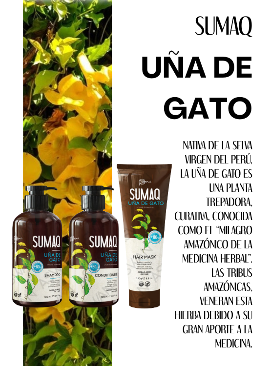 KIT DE UĂA DE GATO - SHAMPOO + ACONDICIONADOR + MASCARILLA- SUMAQ - 5
