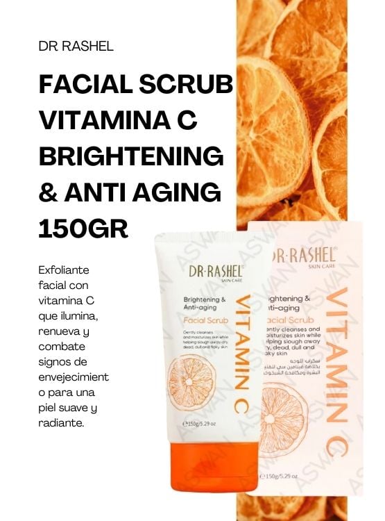 FACIAL SCRUB VITAMINA C BRIGHTENING Y ANTI AGING 150GR - DR RASHEL - 2