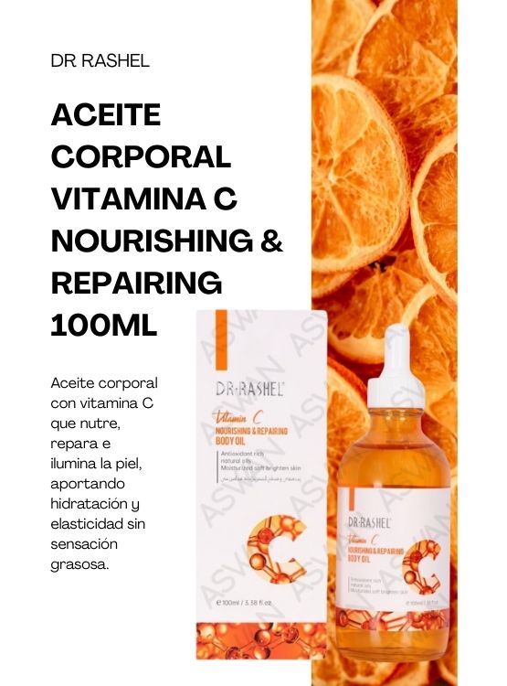 ACEITE CORPORAL VITAMINA C NOURISHING Y REPAIRING 100ML - DR RASHEL - 2