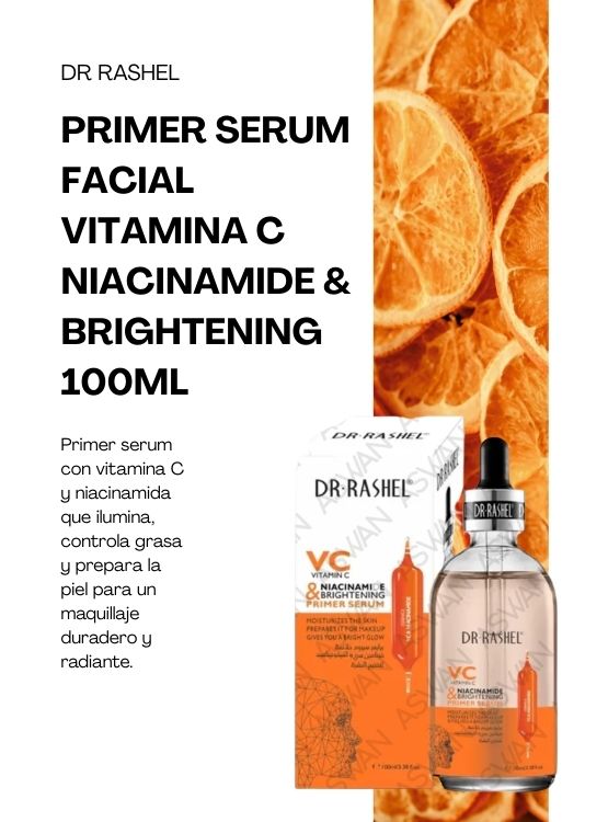 PRIMER SERUM FACIAL VITAMINA C NIACINAMIDE Y BRIGHTENING 100ML - DR RASHEL - 2