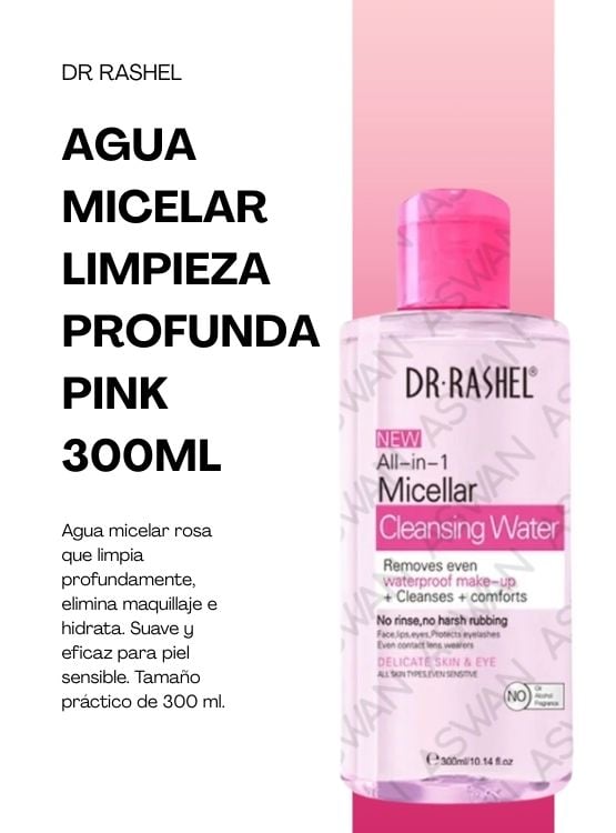 AGUA MICELAR LIMPIEZA PROFUNDA PINK 300ML - DR RASHEL - 2