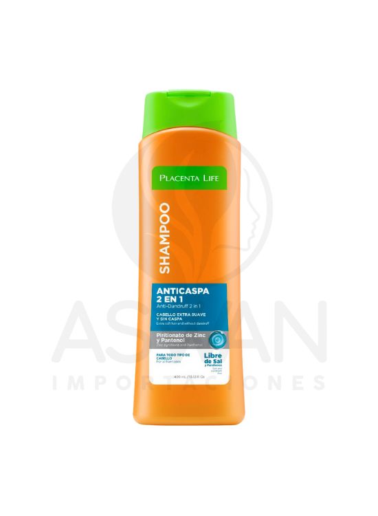 SHAMPOO ANTICASPA 2 EN 1 400 ML - PLACENTA LIFE - 2