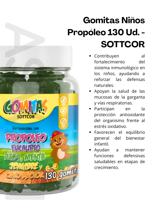 GOMITAS NIÑOS PROPÓLEO 130 UD. - SOTTCOR - 2