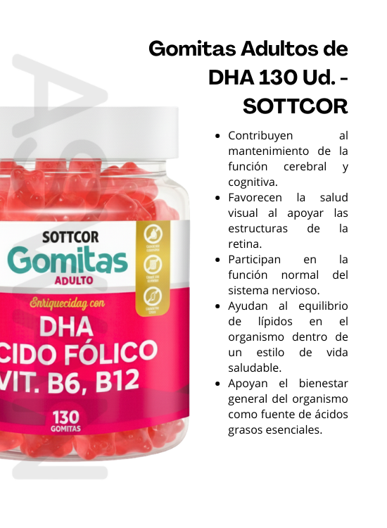 GOMITAS ADULTOS DE DHA 130 UD. - SOTTCOR - 2