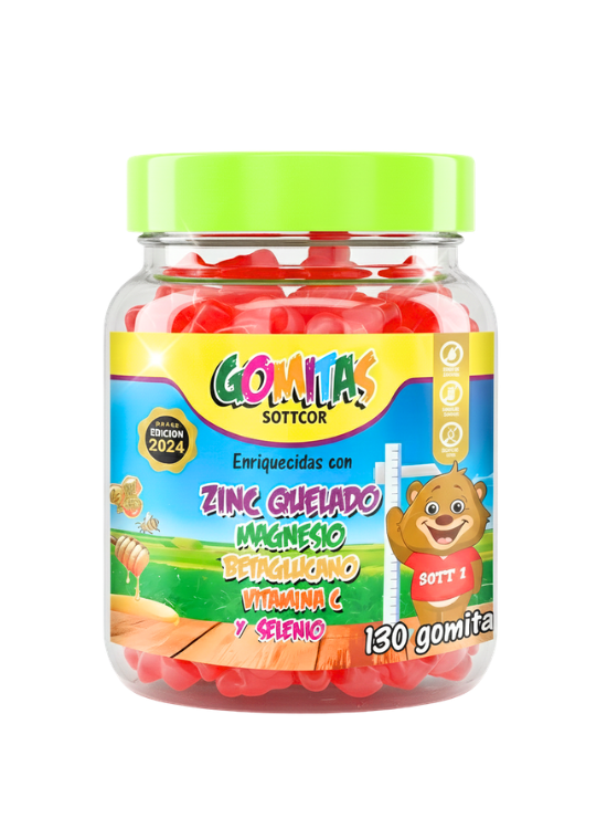 GOMITAS NIÑOS ZINC QUELADO 130 UD. – SOTTCOR - 1