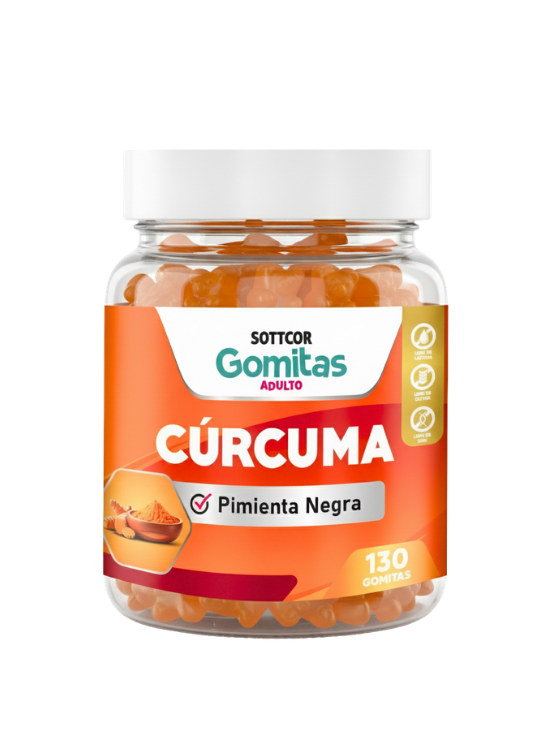 GOMITAS ADULTOS DE CÚRCUMA 130 UD. – SOTTCOR - 1