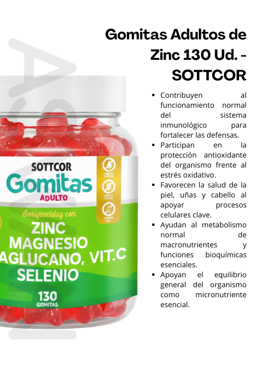 GOMITAS ADULTOS DE ZINC 130 UD. - SOTTCOR - 2