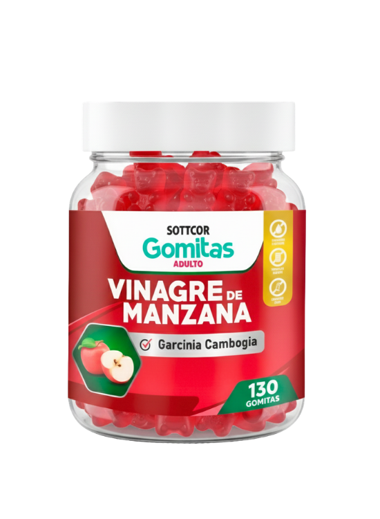 GOMITAS ADULTOS DE VINAGRE DE MANZANA 130 UD. - SOTTCOR - 1