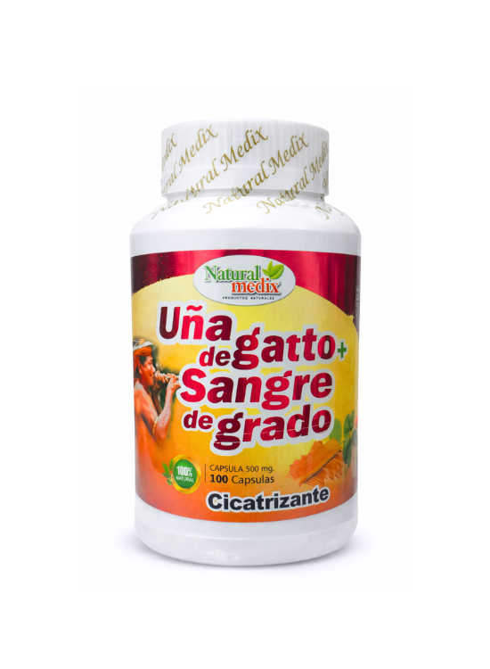 UÑA DE GATO + SANGRE DE GRADO 100 CÁP. - NATURAL MEDIX - 1