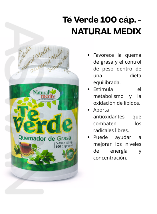 TÉ VERDE 100 CÁP. - NATURAL MEDIX - 2