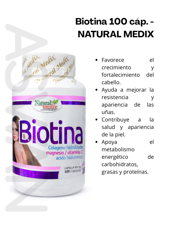 BIOTINA 100 CÁP. - NATURAL MEDIX - 2