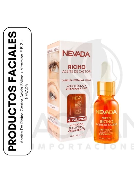 ACEITE DE RICINO CASTOR ACIDO FÓLICO + VITAMINA E B12 - NEVADA - 1