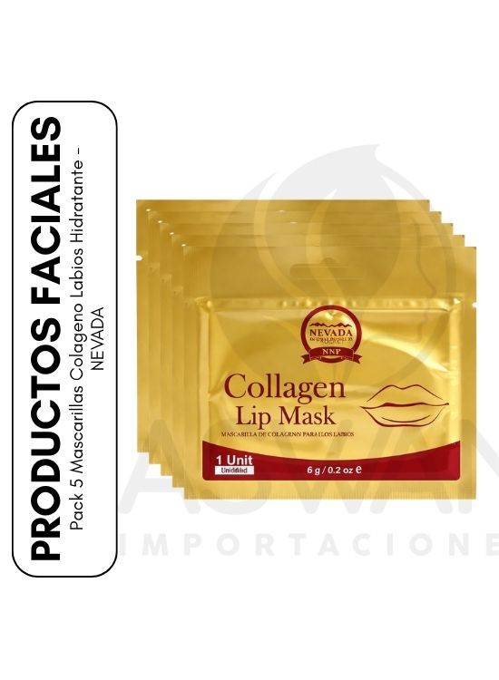 PACK 5 MASCARILLA COLAGENO LABIOS HIDRATANTE - NEVADA - 1