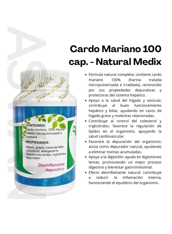 CARDO MARIANO 100 CAP. - NATURAL MEDIX - 2