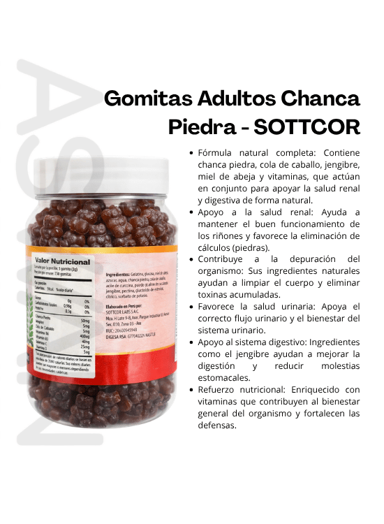GOMITAS ADULTOS CHANCA PIEDRA - SOTTCOR - 2