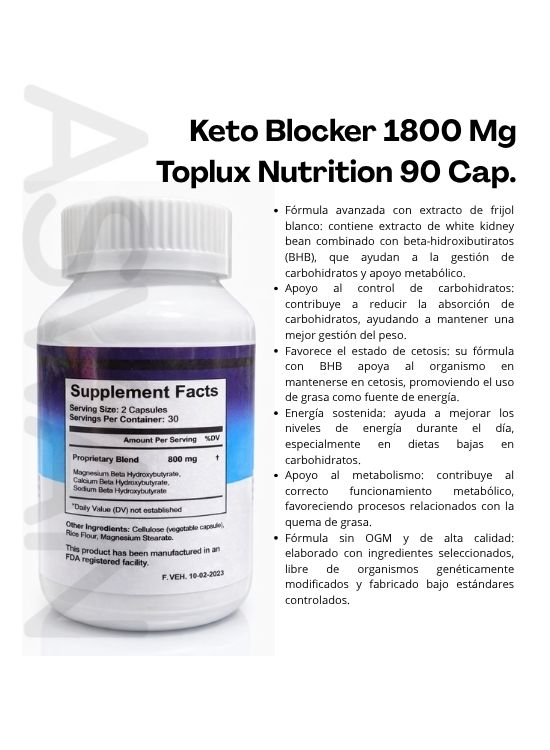 KETO BLOCKER 1800 MG TOPLUX NUTRITION 90 CAP. - 2