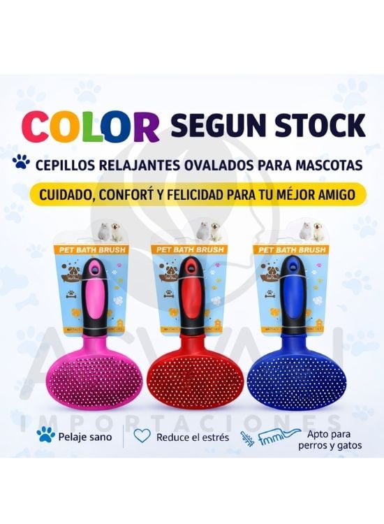 UN CEPILLO RELAJANTE OVALADO PARA MASCOTAS - 2