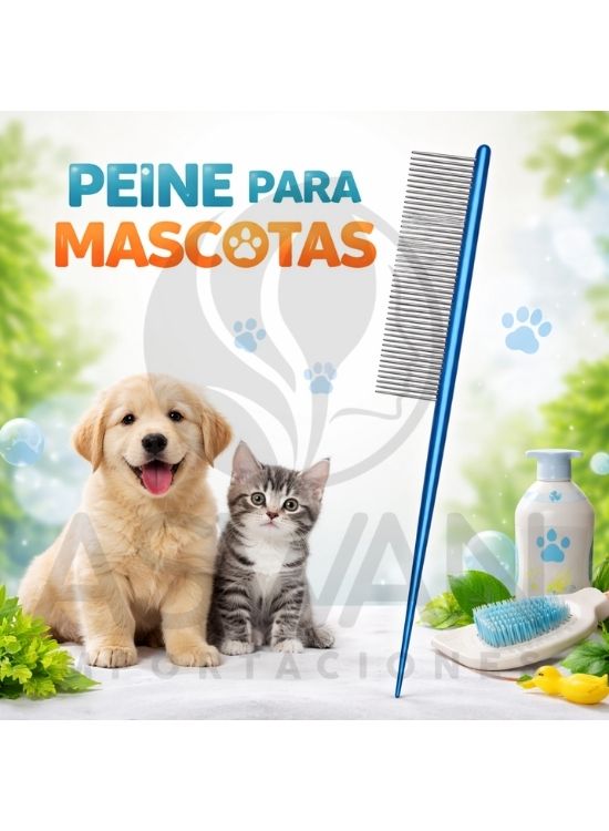 PEINE METAL ENTERO  PARA MASCOTAS - 2