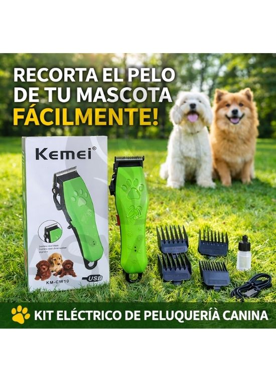MAQUINA KEMEI VERDE PARA MASCOTAS - 2