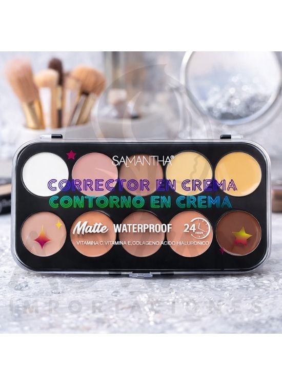 CORRECTOR EN CREMA Y CONTORNO TONO CLARO - SAMANTHA - 2